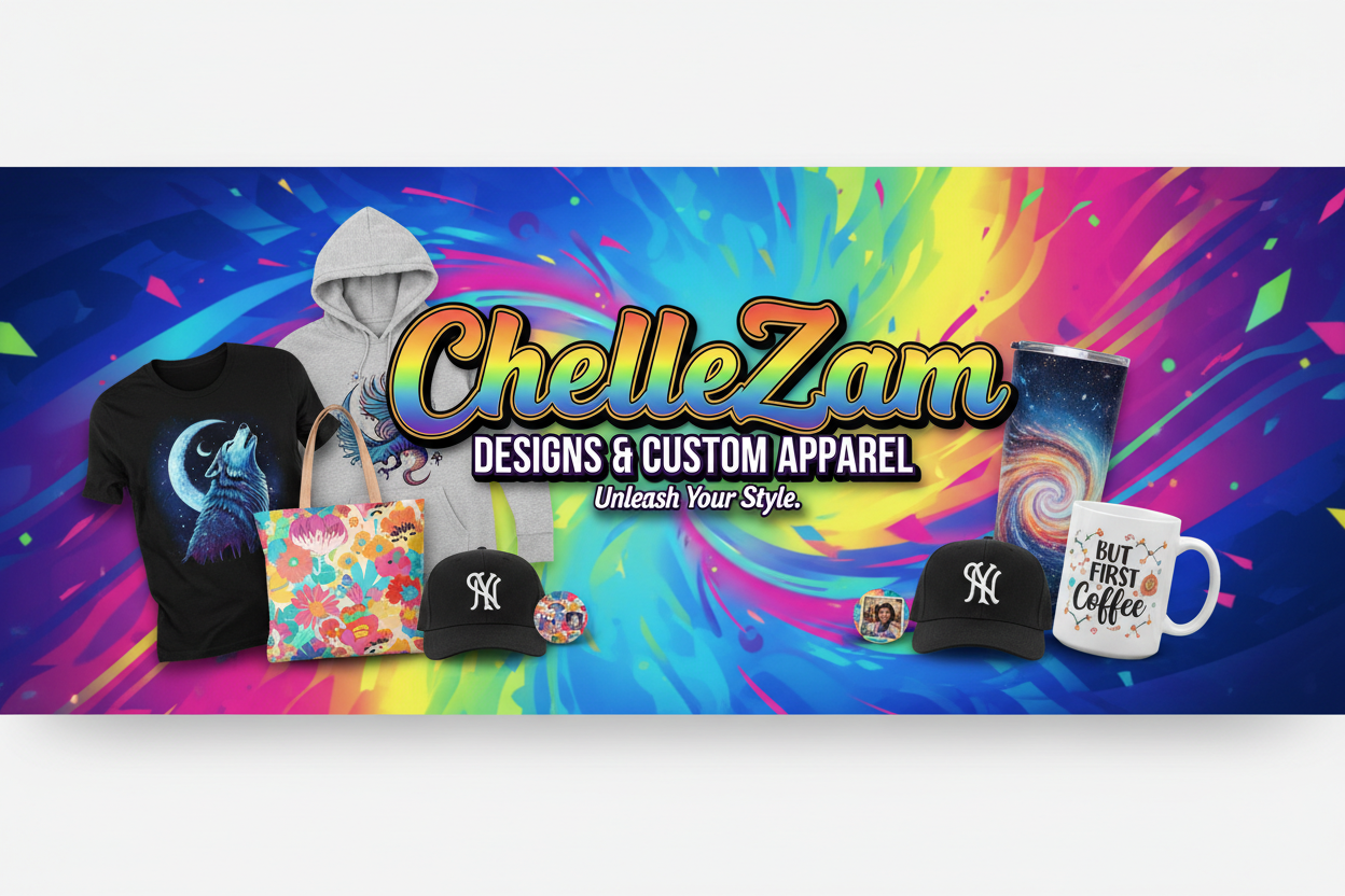 ChelleZam Designs Full Product Range Banner